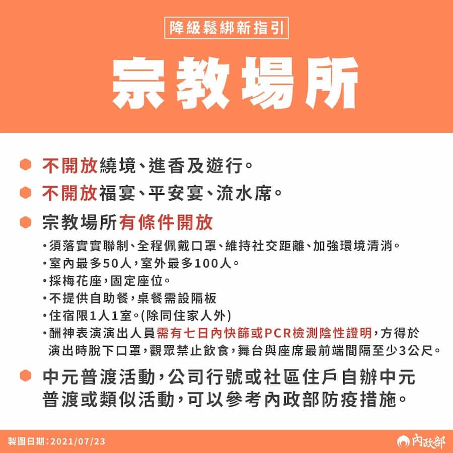 中央疫情指揮中心-7月23日公告