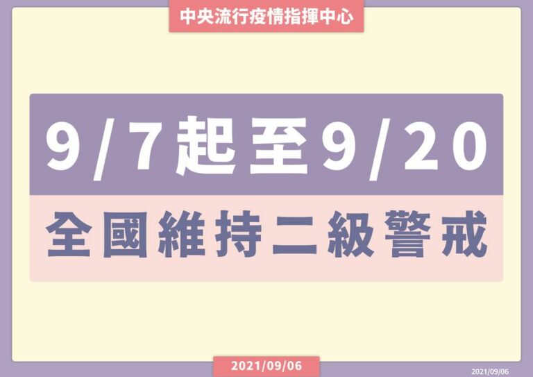 維持二級警戒