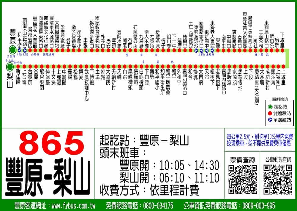 865號公車路線圖